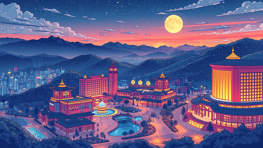 강원랜드, 3조 투자 K-HIT 마스터플랜 발표 10 결론: K-HIT 마스터플랜의 미래 (cartoon 스타일)