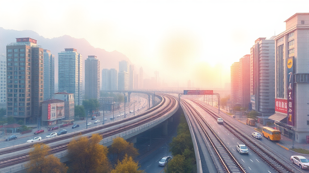 용인시 반도체 1000조 투자 유치 6 용인시 교통망 획기적 확충 계획 (watercolor 스타일)