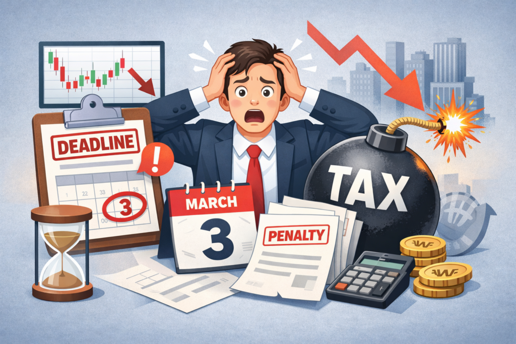 주식 거래 세금 벌금 경고 1