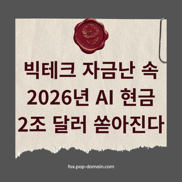 빅테크 자금난 속 2026년 AI 현금 2조 달러 쏟아진다