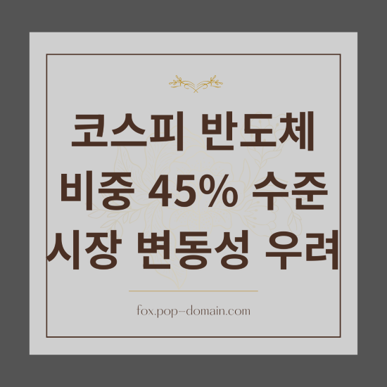 코스피 반도체 비중 45 수준 시장 변동성 우려